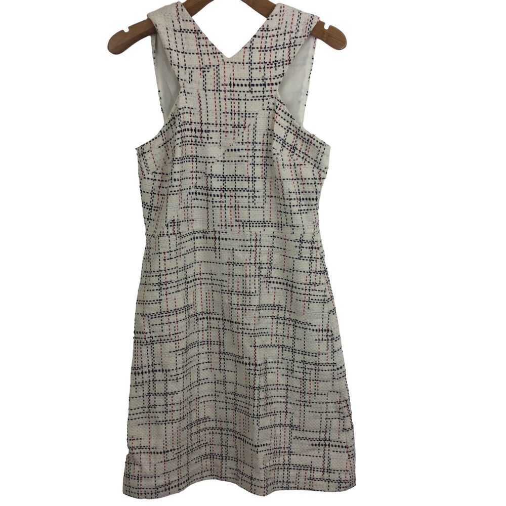 Banana Republic Cream Ivory Italian Tweed Cross Front Dress Crea Red Size 10 NWT